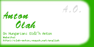 anton olah business card